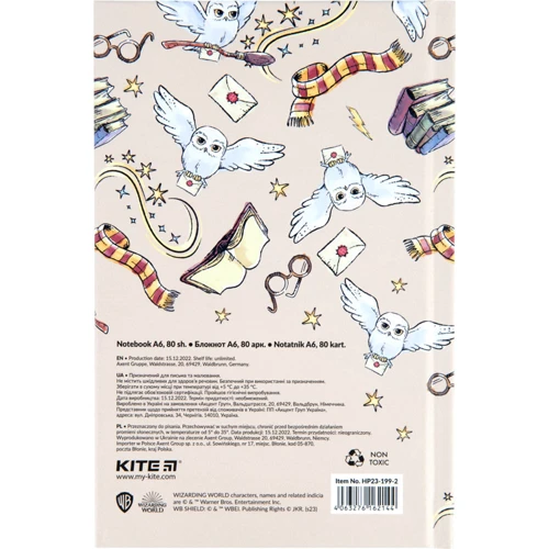 Блокнот Kite Harry Potter А6 80 аркушів (HP23-199-2): Тип Блокнот