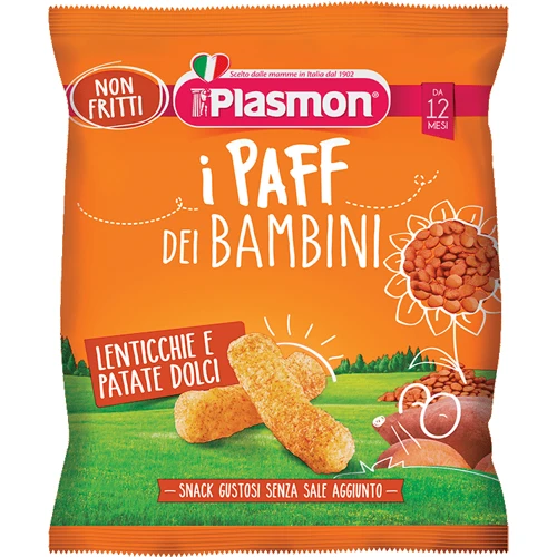 Снек Plasmon i Paff dei Bambini ( чечевица + сладкий картофель ), 15 г (WT4388)