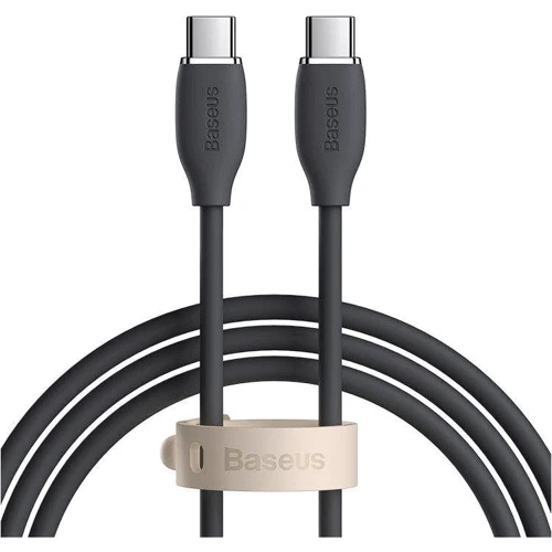 Кабель Baseus Cable USB-C to USB-C Jelly Liquid Silica Gel Fast Charging 2.4A 100W 1.2m Black (CAGD030001)