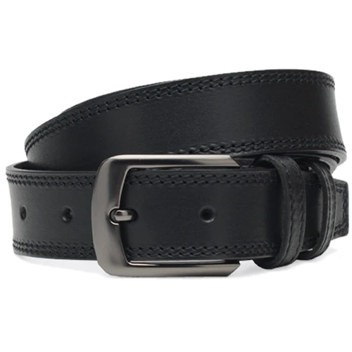 Мужской ремень Borsa Leather черный (Cv1mb15-125)
