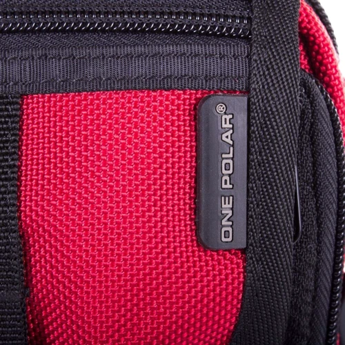 Мужская сумка через плечо Onepolar красная (W3120-red): Фактура Тканая, Матовая