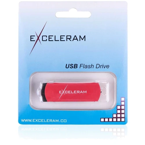 USB-флешка eXceleram 128GB P2 Series USB 3.1 Gen 1 Red/Black (EXP2U3REB128): Дополнительно поворотный колпачек