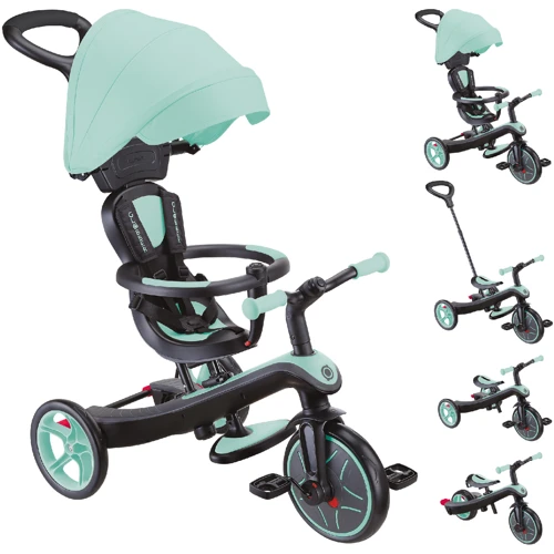 Велосипед детский Globber Explorer Trike 4в1 Deluxe Play мятный (634-206): Диаметр колес, дюймов 9.8