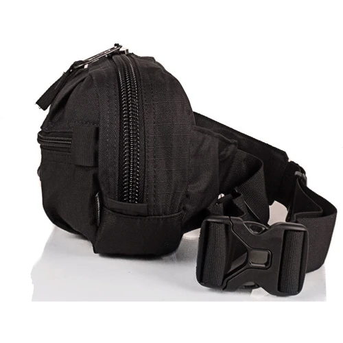 Чоловіча сумка поясна Onepolar чорна (W3001-black): Фактура матова, Гладка