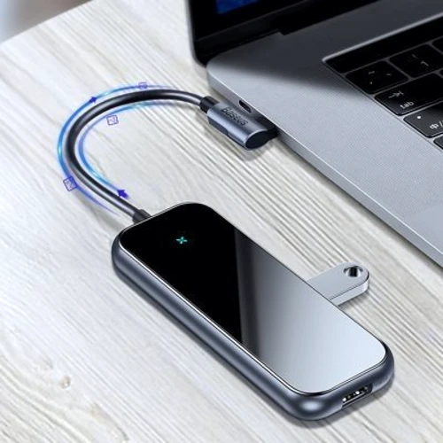 Адаптер Baseus Adapter Multifunctional USB-C to 4xUSB2.0 Deep Gray (CAHUB-JZ0G) фото 4