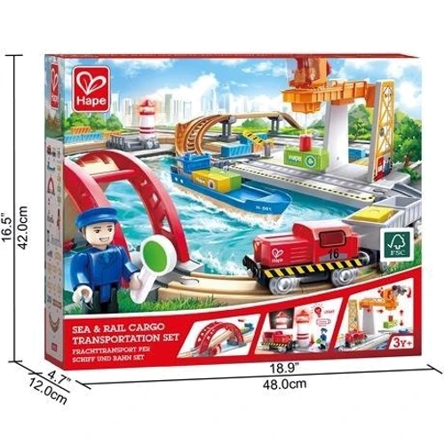 Іграшкова залізниця Hape Вантажоперевезення (E3790) фото 8