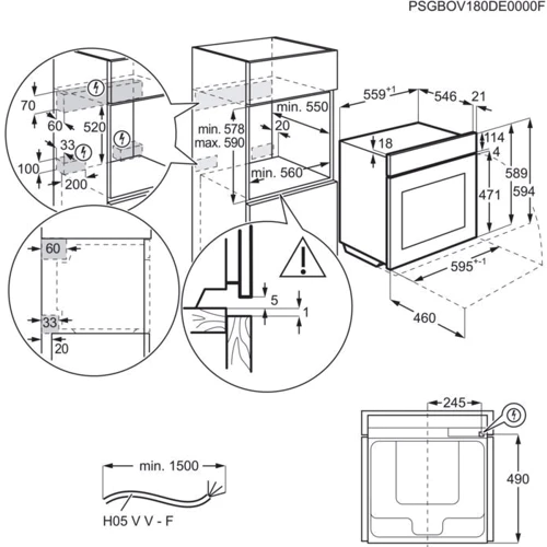 Духова шафа електрична Electrolux KOEAP31WT: Клас енергоспоживання A++