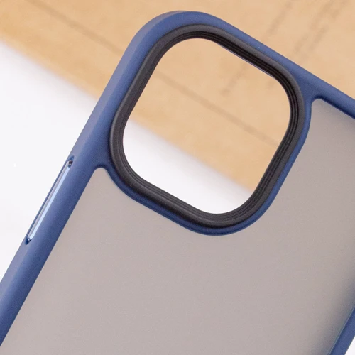 Чохол для iPhone Mobile Case TPU+PC Metal Buttons Blue для iPhone 13: Тип чохла накладка на заднюю часть