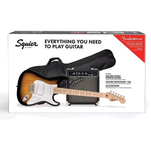 Набір гітар SQUIER by FENDER SONIC STRATOCASTER PACK MN 2-COLOR SUNBURST