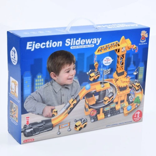 Гараж, 55 деталей, машинки, подъемный кран (222-B123): Производитель Noname