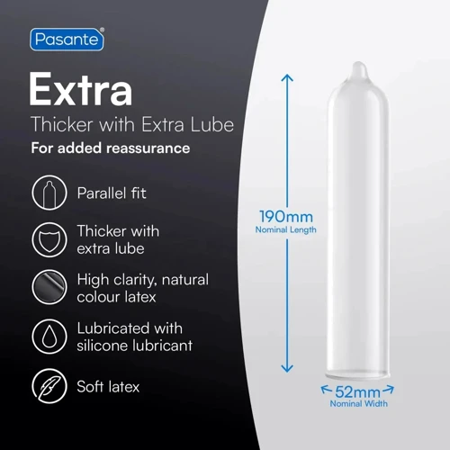 Презервативы повыщенной надежности для анального секса Pasante - Extra, №144