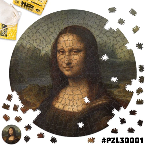 Деревянный пазл Wortex Woods Мона Лиза 30х30 (PZL30001-30х30)