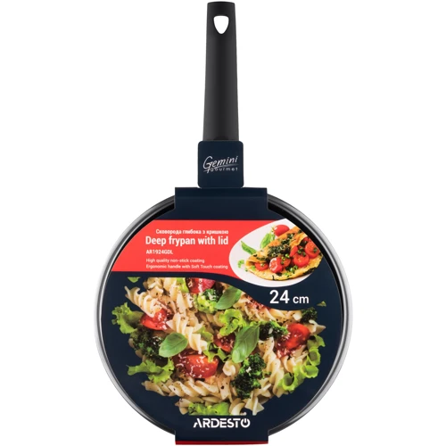 Сковорода Ardesto Gemini Gourmet Viareggio 24 см (AR1924GDL): Дополнительно Ручка с отверстием для подвешивания, Ненагревающаяся ручка