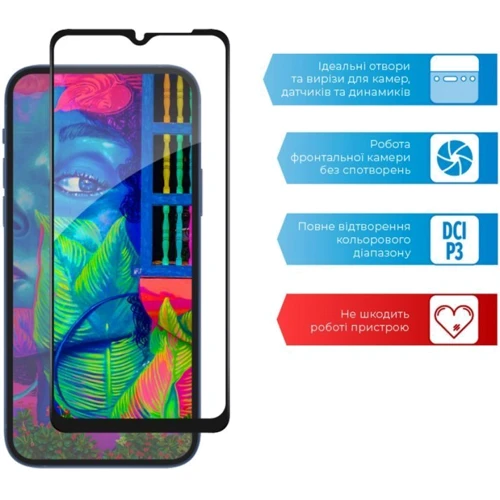 Аксессуар для смартфона ACCLAB Tempered Glass Full Glue Black for Samsung A035 Galaxy A03: Цвет черный