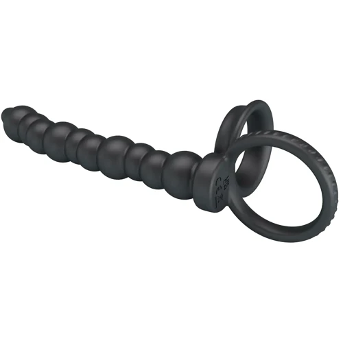 Кільце ерекційне з насадкою для анального сексу LYBAILE Pretty Love - Diilon Black (BI-210331)