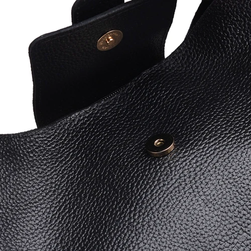 Женская сумка-мешок Ricco Grande черная (1L916-black): Фактура Матовая, Зернистая