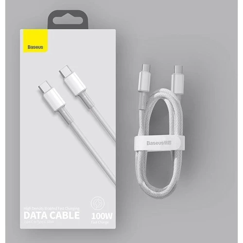 Кабель Baseus Cable USB-C to USB-C High Density Braided 100W 2m White (CATGD-A02) фото 16