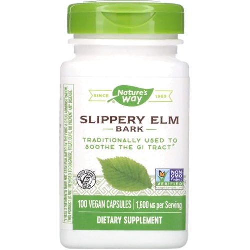 Nature's Way, Slippery Elm Bark, 400 mg, 100 Vegetarian Capsules (NWY-17100)