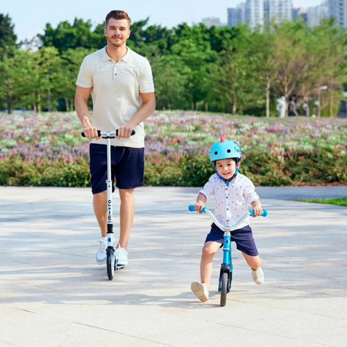 Беговел Micro серии G-Bike Chopper Deluxe - Аква (до 20 kg с сидением, 2-х колесный): Цвет бирюзовый