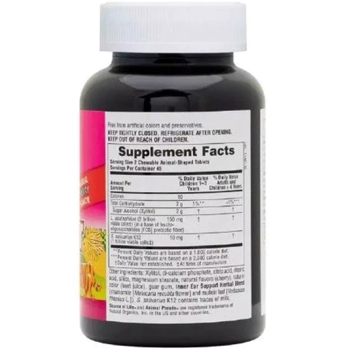 Natures Plus Animal Parade Inner Ear Support Cherry flavor Комплекс для Поддержки Внутреннего Уха для Детей 90 жевательных таблеток: Пол Дети