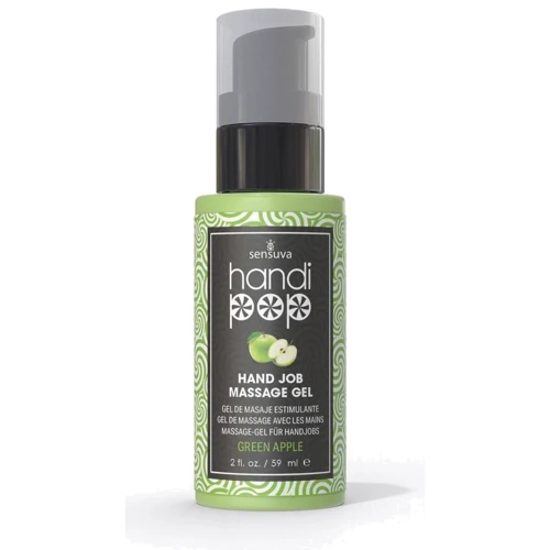 Вкусный гель для мануальных и оральных ласк Sensuva - Handipop Green Apple (59 мл)