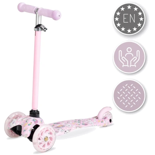 Самокат трехколесный MoMi WEENDY pink dream (HULA00005): Тип тормоза ножной
