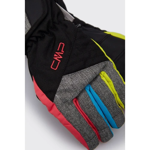 Дитячі гірськолижні рукавички CMP Kids Ski Gloves 4.5 nero-b.jewel-strawberry чорні (6524827J-35BN): Розмір 4