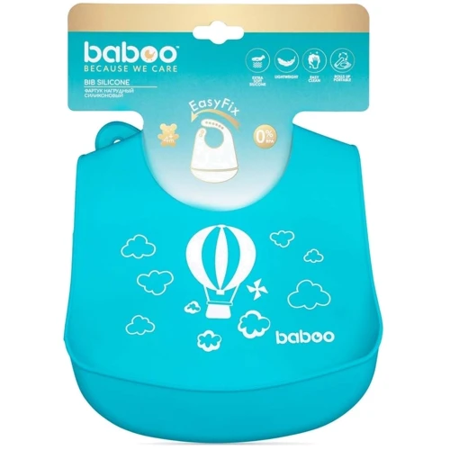 Слюнявчик Baboo Transport бирюзовый (11-007) фото 4