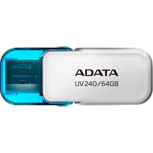 USB-флешка ADATA 64GB AUV 240 USB 2.0 White (AUV240-64G-RWH): Стандарт USB USB 2.0