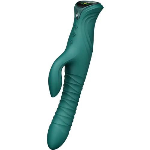 Пульсатор-кролик с вибрацией Zalo Mose 2 Turquoise Green