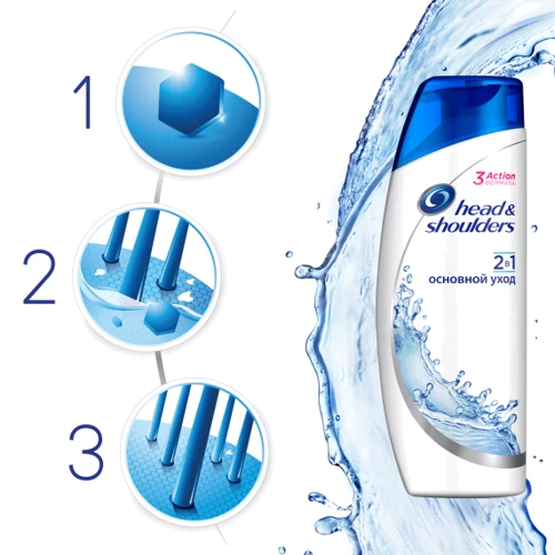 Head & Shoulders 600 ml Шампунь и бальзам-ополаскиватель против перхоти 2в1 Основной уход: Пол Унисекс