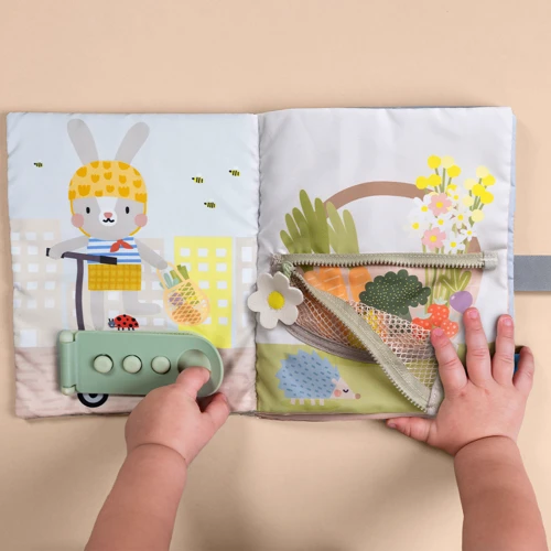 Развивающая мягкая книга Taf Toys Бизибук зайчонок (13355)