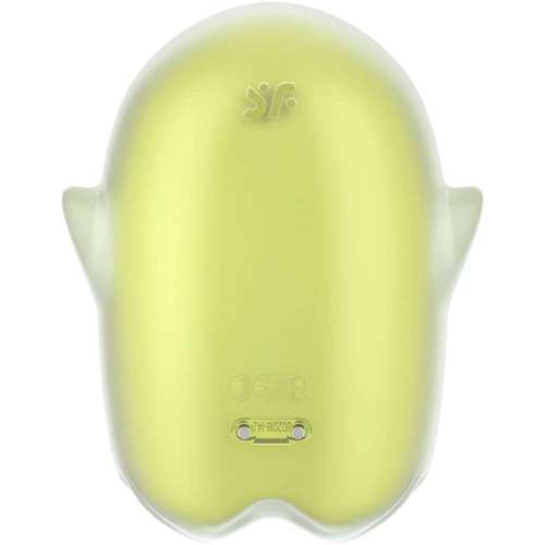 Вакуумный клиторальный стимулятор с вибрацией Satisfyer Glowing Ghost Yellow