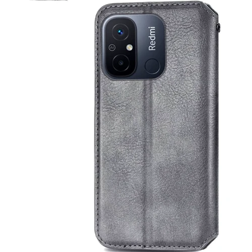 Чохол для телефона Mobile Case Getman Cubic Grey для Xiaomi Redmi 12C: Матеріал искусcтвенная кожа и термополиуретан