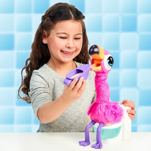 Интерактивная игрушка Moose Little Live Pets Фламинго-обжора: Датчики прикосновения, акустический