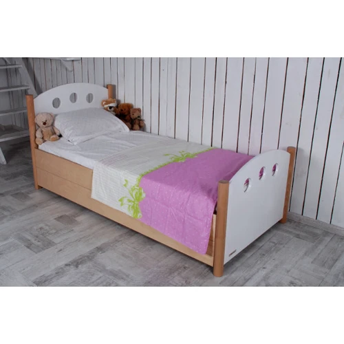 Ліжко з системою зберігання Indigo Wood біла (30269)