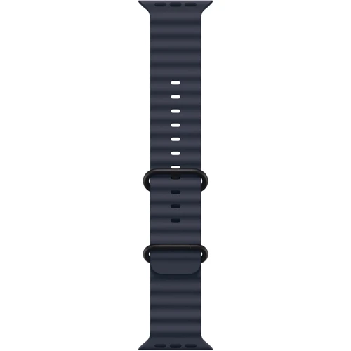 Apple 49mm Navy Ocean Band - Black Titanium Finish (MYPA3ZM/A)