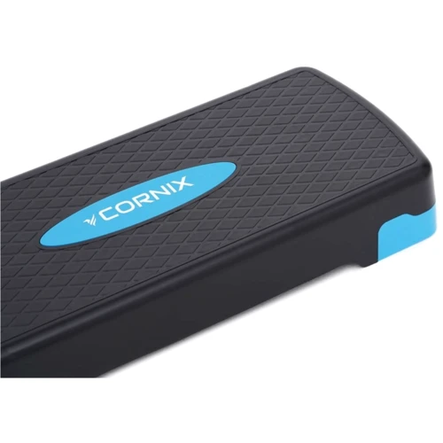 Степ платформа и балансировочная платформа Cornix 2-ступенчатая 68 х 28 х 10-15 см XR-0191 Black/Blue: Тип степ-платформы Регулируемые