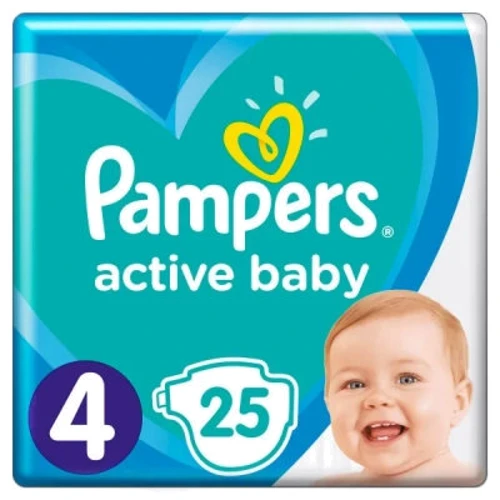 Подгузники Pampers Active Baby Maxi Размер 4 (9-14 кг) 25 шт (8001841630809)
