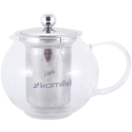 Чайник заварочный Kamille 400 мл (KM-1600): Материал Стекло, Сталь