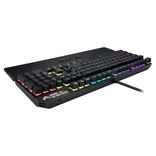 Клавиатура ASUS TUF Gaming K3 Kailh Red Switches USB Black (90MP01Q0-BKRA00): Интерфейс подключения USB