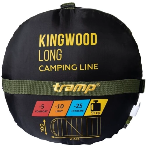 Спальный мешок Tramp Kingwood Long R темно-оливковый/серый (TRS-053L-R) фото 11