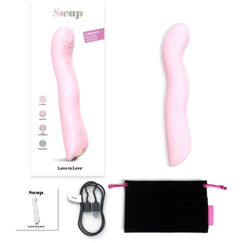 Вибратор Love To Love Swap - Вaby Рink с пульсирующей жемчужиной для точки G
