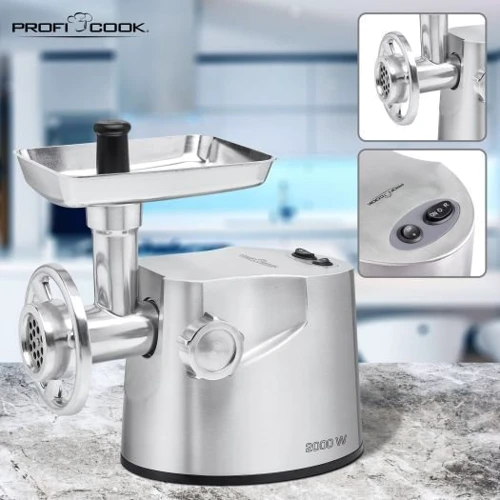 Мясорубка Profi Cook PC-FW 1173: Дополнительные возможности защита от перегрева, Прорезиненные ножки, функция Реверс