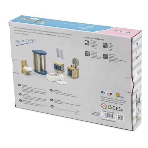 Деревянная мебель для кукол Viga Toys PolarB Ванная комната (44039) фото 3