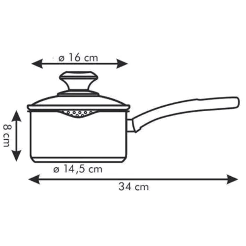 Ковш Tescoma Presto 16 см 1.25 л с носиком и крышкой (728616): Тип Ковш