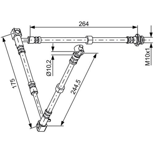 Тормозной шланг Bosch 1987481836 фото 4