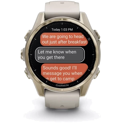 Смарт-часы Garmin Fenix 8 AMOLED 43mm Sapphire Soft Gold with Fog Grey/Dark Sandstone Silicone Band (010-02903-11) фото 10
