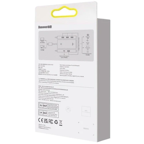 Адаптер Baseus Adapter Lite Series USB-C to 4хUSB3.0+USB-C Black (WKQX030301) фото 5
