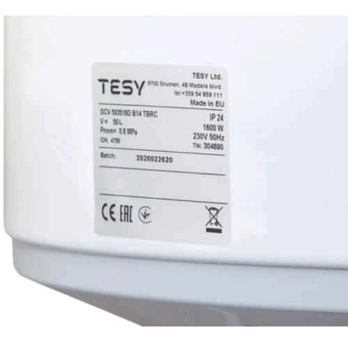 Бойлер Tesy ANTICALC SLIM 50: Время нагрева, ч 1.37